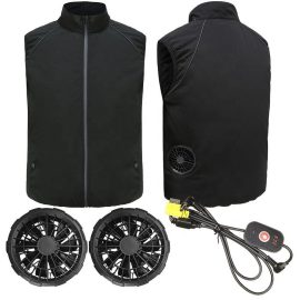 3 Speed Control Electric Sleeveless Worker Air Conditioned Jacket Cooling Vest With Fans