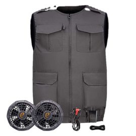 5V USB Powered Cooling Vest Fan Jacket Vest for Men – Perfect for High Temperature Outdoor Work in Summer