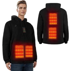 Breathable and Windproof Electric Heated Hoodie Sweatshirt for Sports and Walking