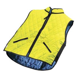 Water activated Evaporative Cooling Vest, Wearer Stays Cool and Dry, Breathable Comfort, Zipper Closure Large