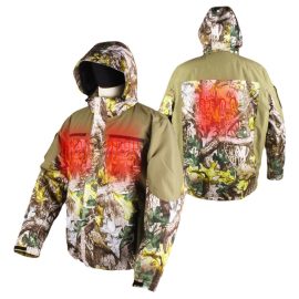 Winter Camouflage Softshell Jacket Waterproof Breathable Hood Polyester Hunting Battery Jacket Heated for outdoor