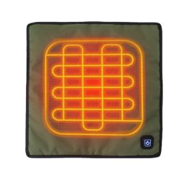 Foldable Heated Stadium Seat with 3 Heating Levels Heated Cushion for Gymnasium Square Knitted Technics