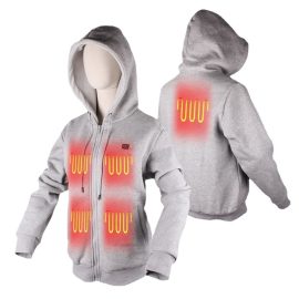 New Outdoor Winter Customized Battery Hoodies with Oversized Puff Design Heating Soft shell Heated Hoodie For Sports