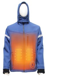 Windproof and Fitness-Friendly Casual StyleJacket Reflective Jacket Heated with Hoodie for Men