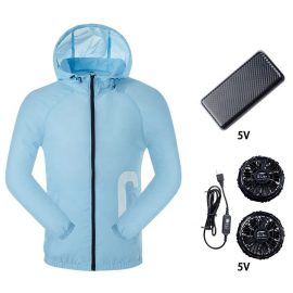 2024 New Sunscreen Cooling Vest Plus Size Outdoor Cooling Jacket with Built-in Fan for Summer Heat Relief Working